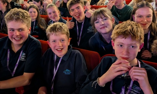 students at a performance of Matilda